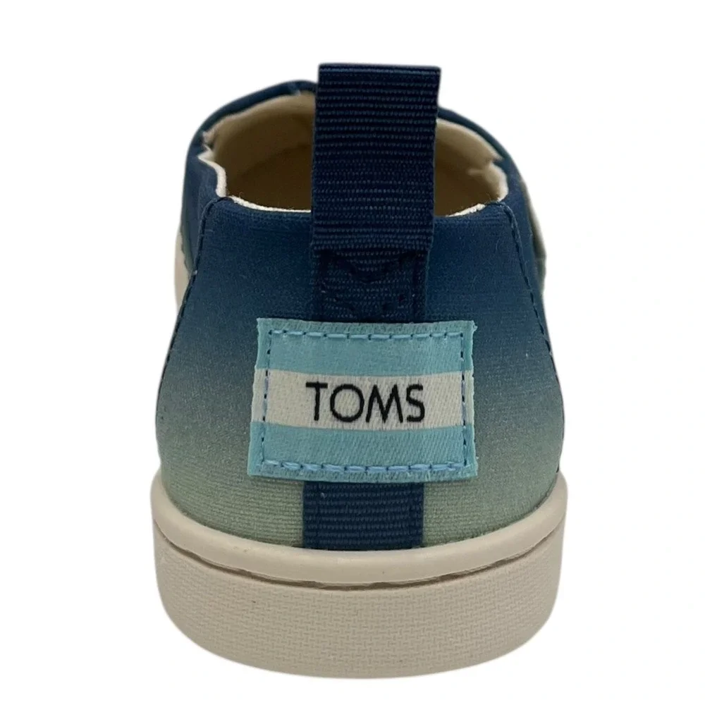 TOMS Alpargata Little Girls‎ Slip-On Canvas Shoes Size 12 Blue Indigo Comfort